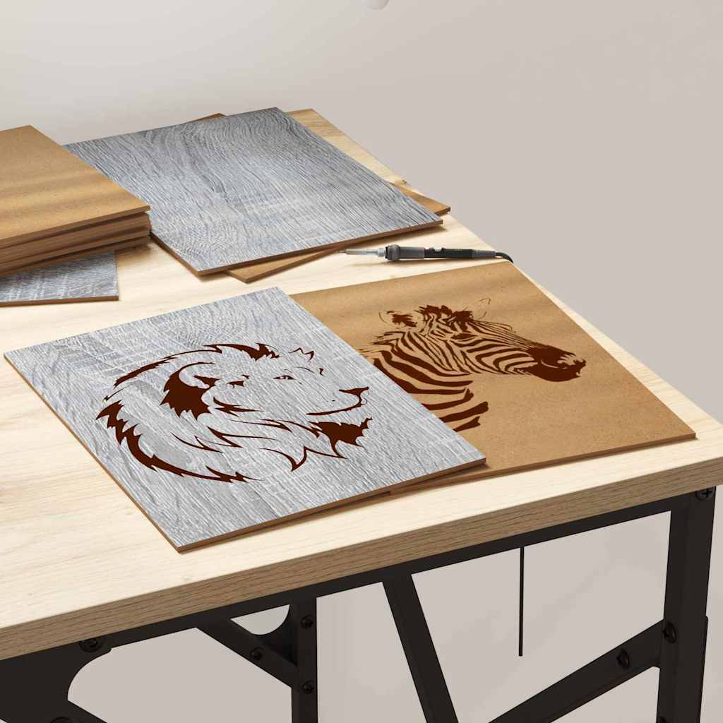 Dekoplatten 50 Stk. Sonoma-Grau 21 x 30 x 0,27 cm Holzwerkstoff