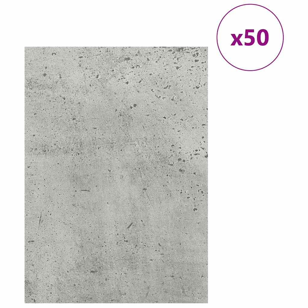 Dekoplatten 50 Stk. Betongrau 30 x 42 x 0,27 cm Holzwerkstoff