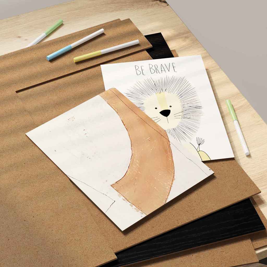 Dekoplatten 50 Stk. Schwarz Eichen-Optik 40 x 60 x 0,27 cm