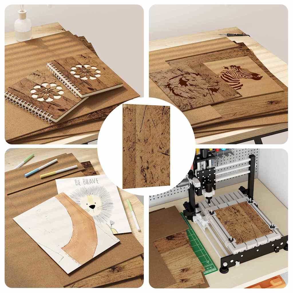 Dekoplatten 50 Stk. Altholz 40 x 60 x 0,27 cm Holzwerkstoff