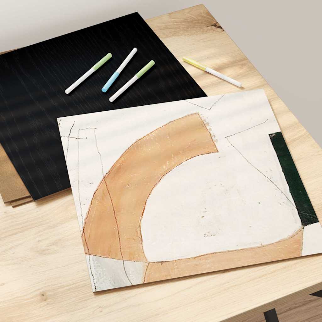 Dekoplatten 12 stk. Schwarz Eichen-Optik 30 x 30 x 0,27 cm
