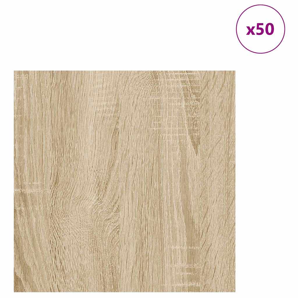 Dekoplatten 50 stk. Sonoma-Eiche 30 x 30 x 0,27 cm