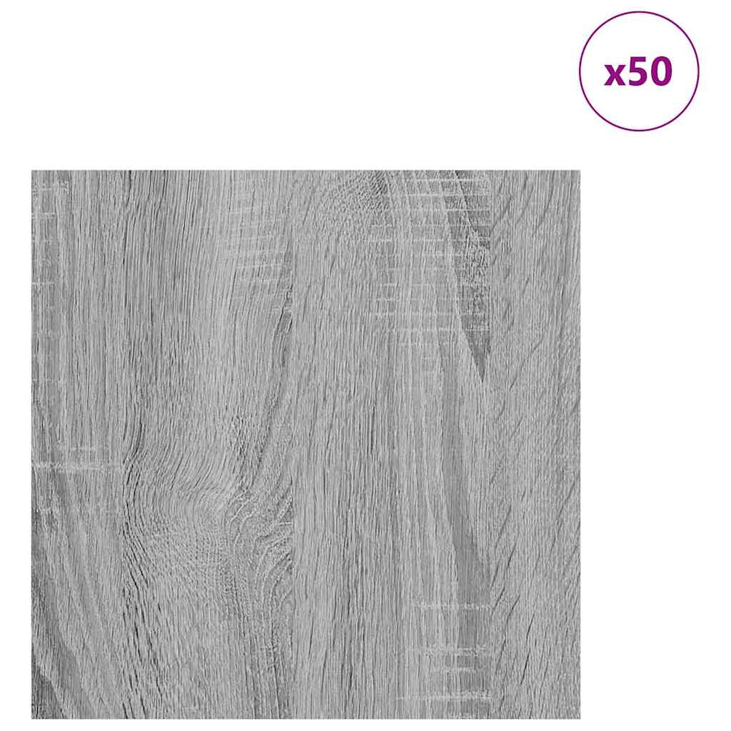 Dekoplatten 50 stk. Graues Sonoma 30 x 30 x 0,27 cm