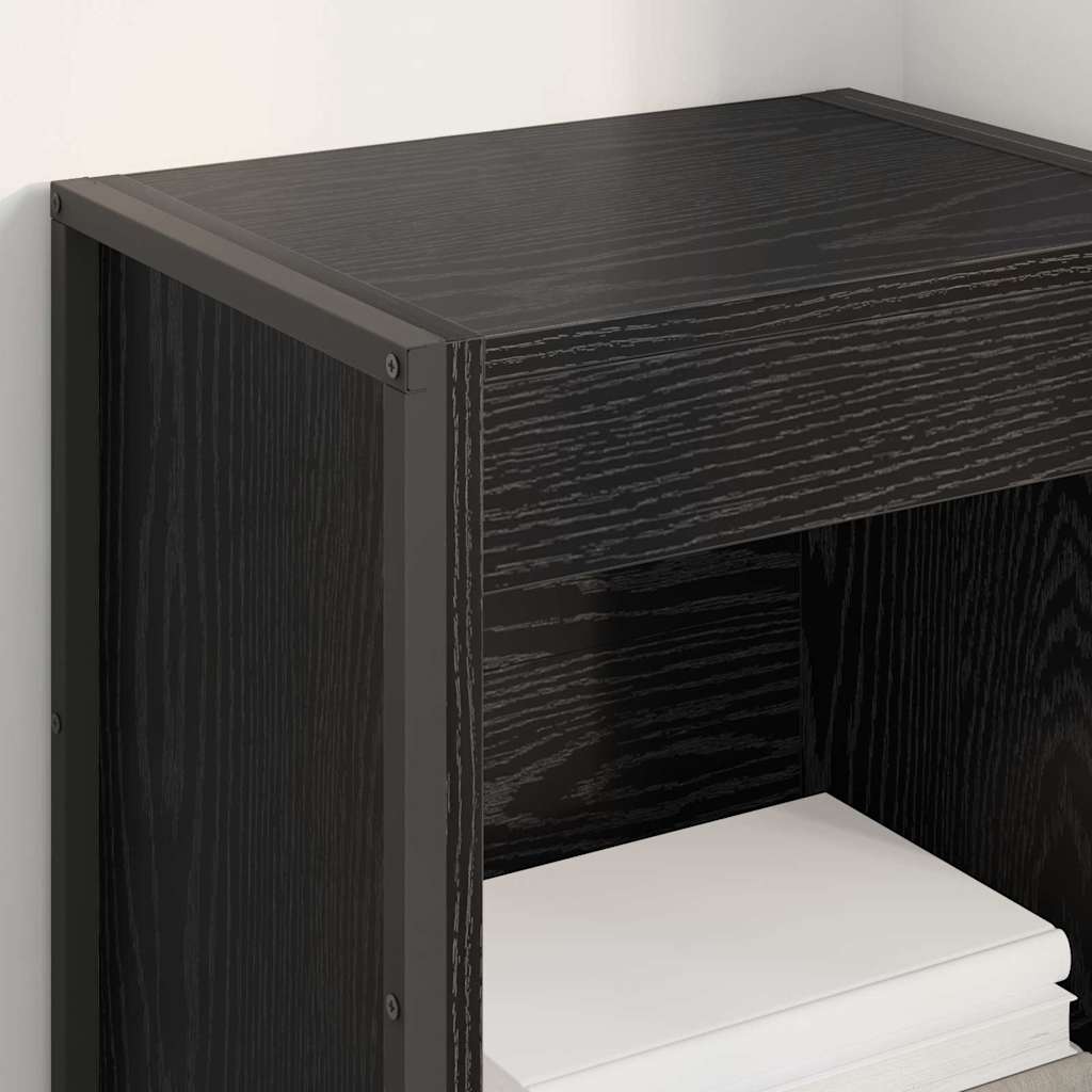Bücherregal 40 x 30 x 121 cm Holzwerkstoff Schwarz Eichen-Optik