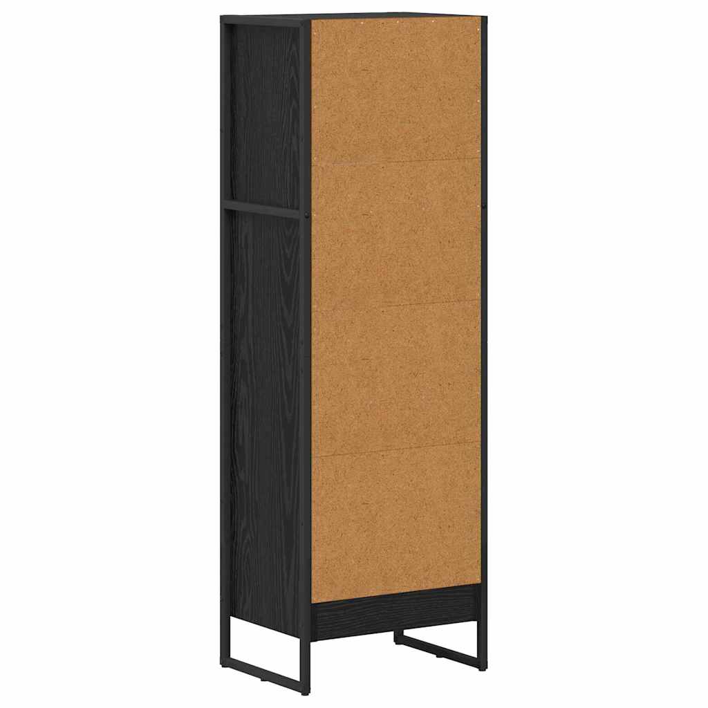 Bücherregal 40 x 30 x 121 cm Holzwerkstoff Schwarz Eichen-Optik