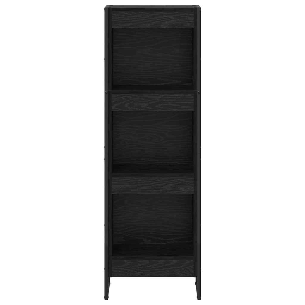 Bücherregal 40 x 30 x 121 cm Holzwerkstoff Schwarz Eichen-Optik