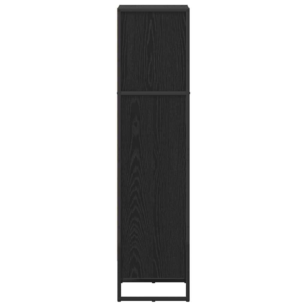 Bücherregal 40 x 30 x 121 cm Holzwerkstoff Schwarz Eichen-Optik