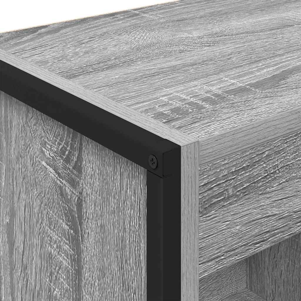 Bücherregal 40 x 30 x 121 cm Holzwerkstoff Graues Sonoma