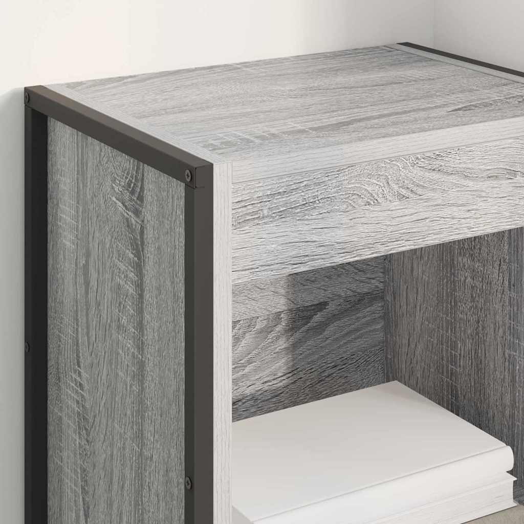 Bücherregal 40 x 30 x 121 cm Holzwerkstoff Graues Sonoma