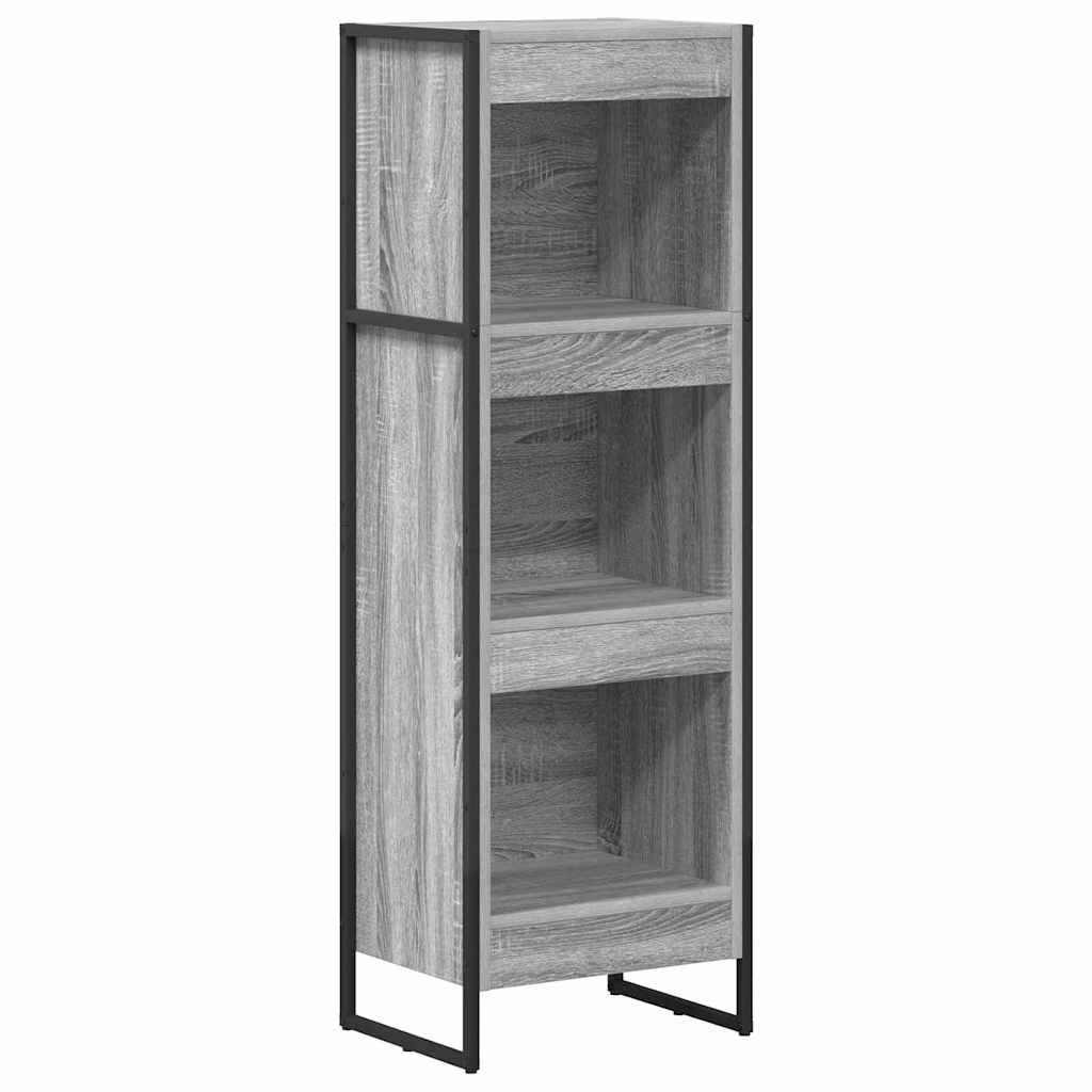 Bücherregal 40 x 30 x 121 cm Holzwerkstoff Graues Sonoma