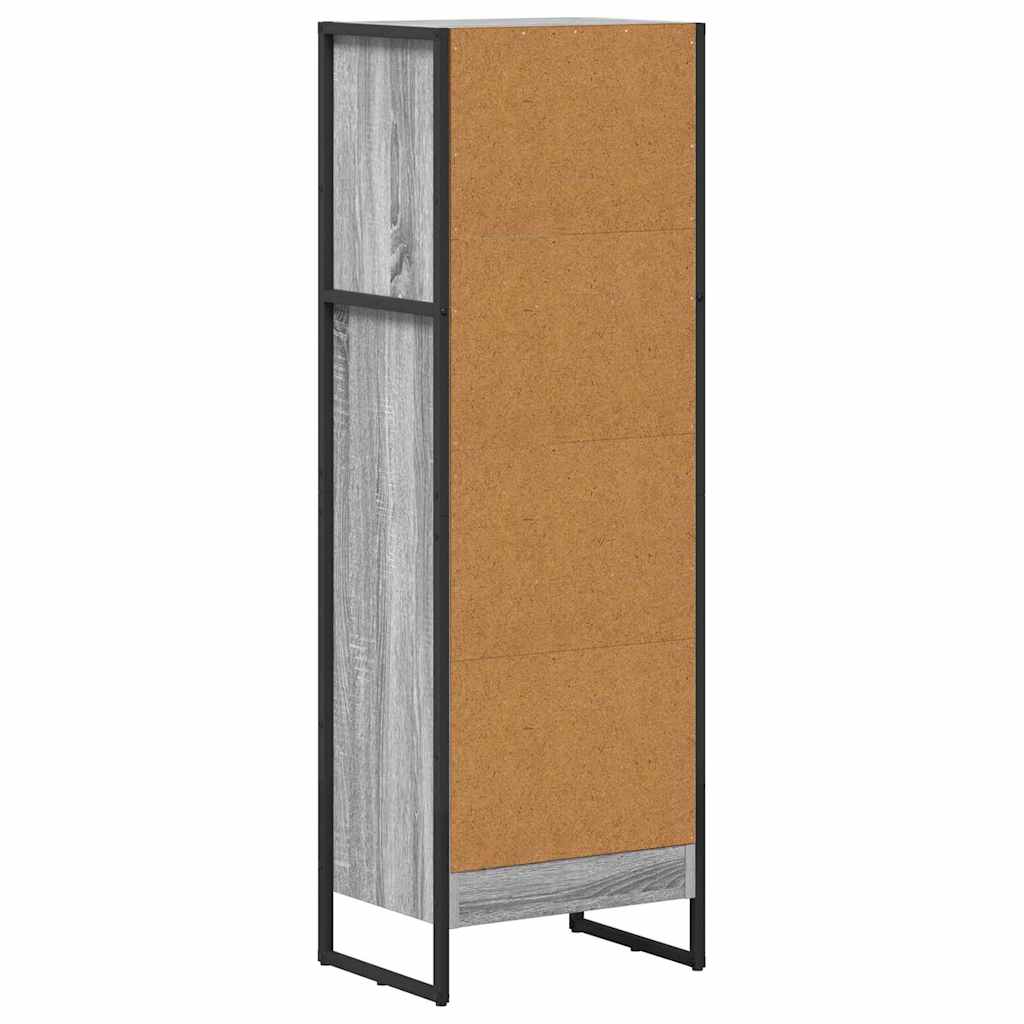 Bücherregal 40 x 30 x 121 cm Holzwerkstoff Graues Sonoma