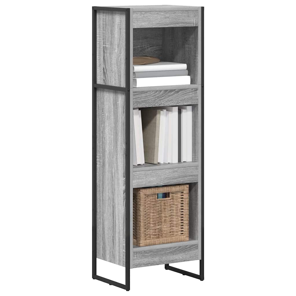 Bücherregal 40 x 30 x 121 cm Holzwerkstoff Graues Sonoma