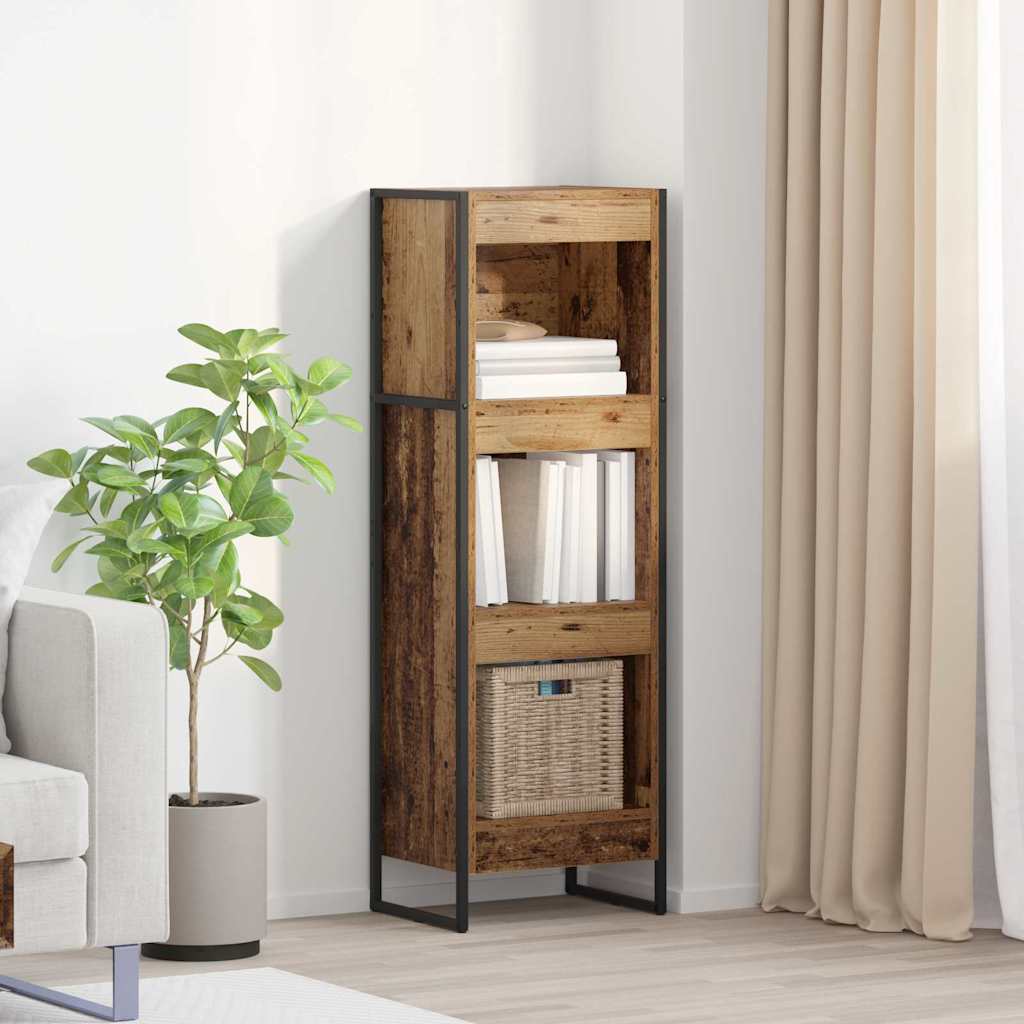 Bücherregal 40 x 30 x 121 cm Holzwerkstoff Altholz