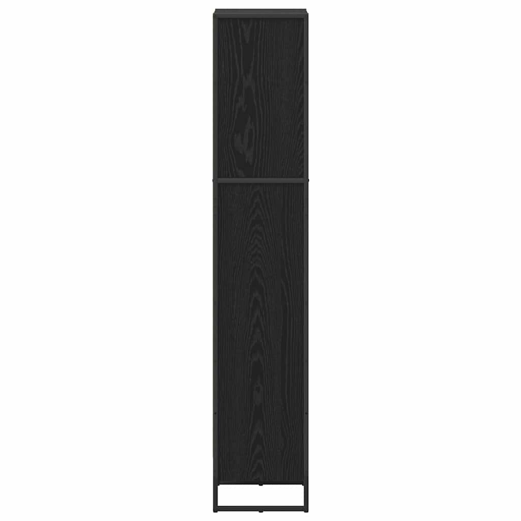 Bücherregal 40 x 30 x 155 cm Holzwerkstoff Schwarz Eichen-Optik