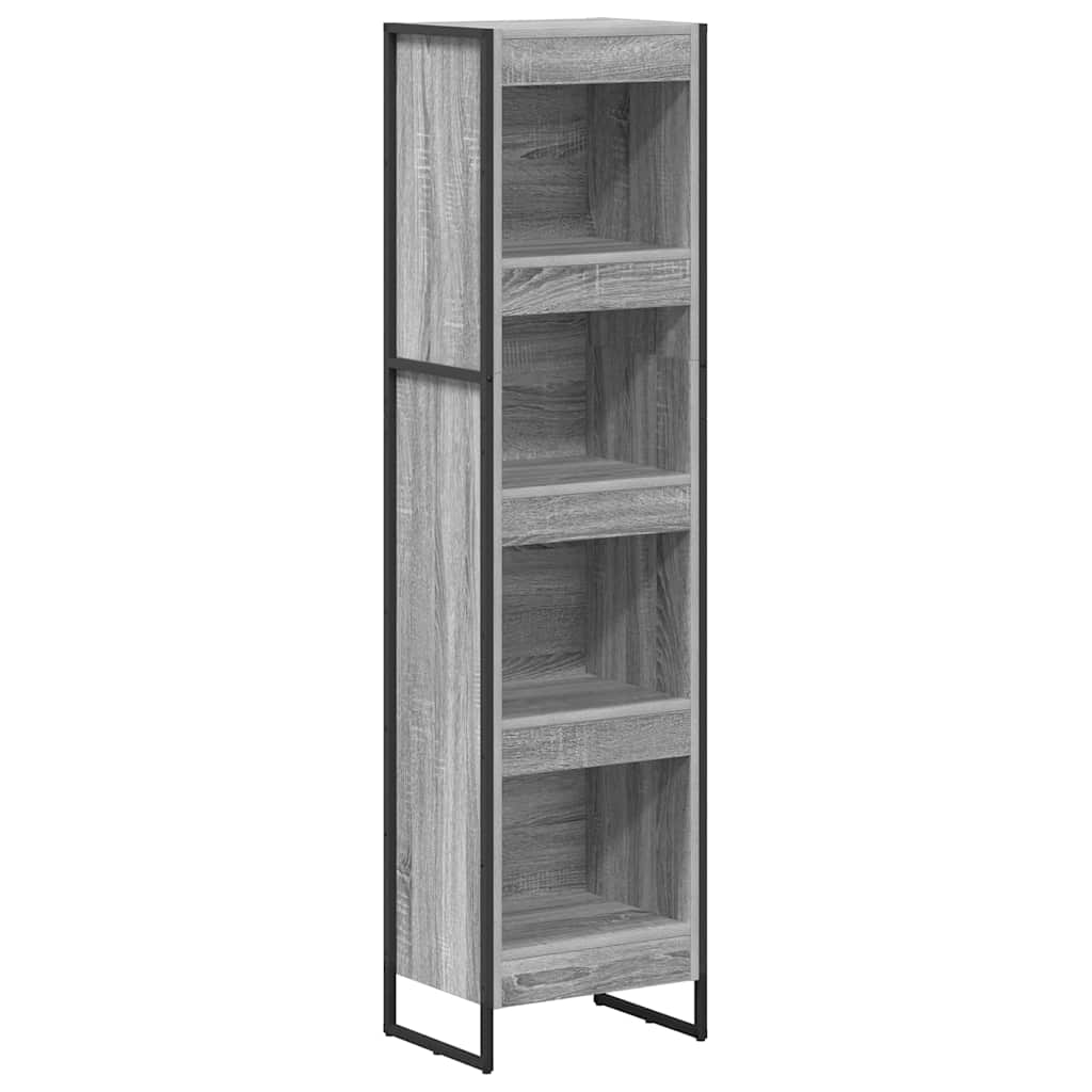 Bücherregal 40 x 30 x 155 cm Holzwerkstoff Graues Sonoma