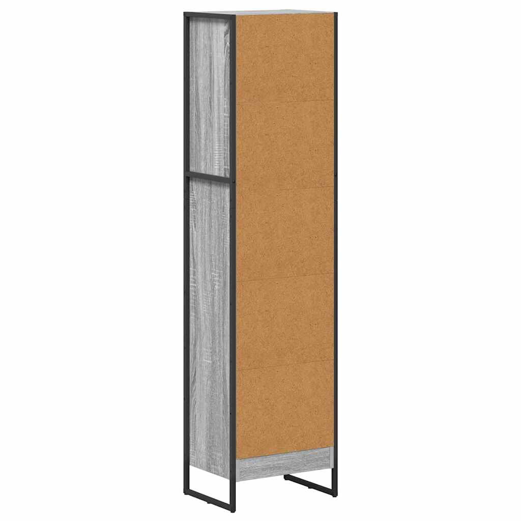 Bücherregal 40 x 30 x 155 cm Holzwerkstoff Graues Sonoma