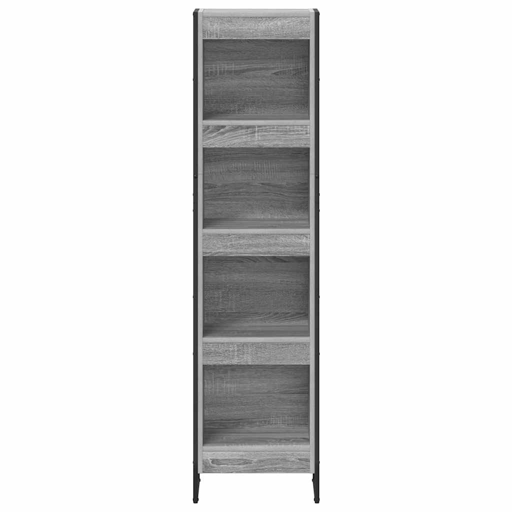 Bücherregal 40 x 30 x 155 cm Holzwerkstoff Graues Sonoma