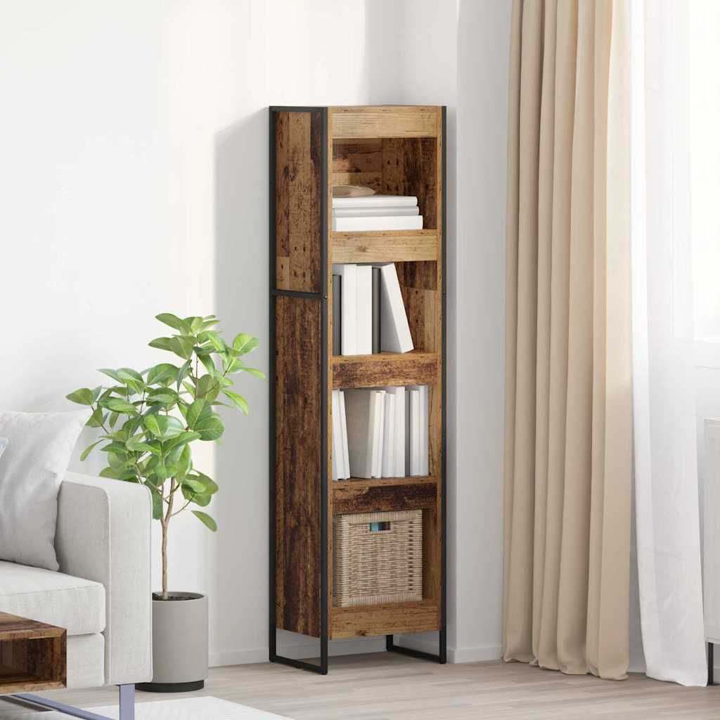 Bücherregal 40 x 30 x 155 cm Holzwerkstoff Altholz