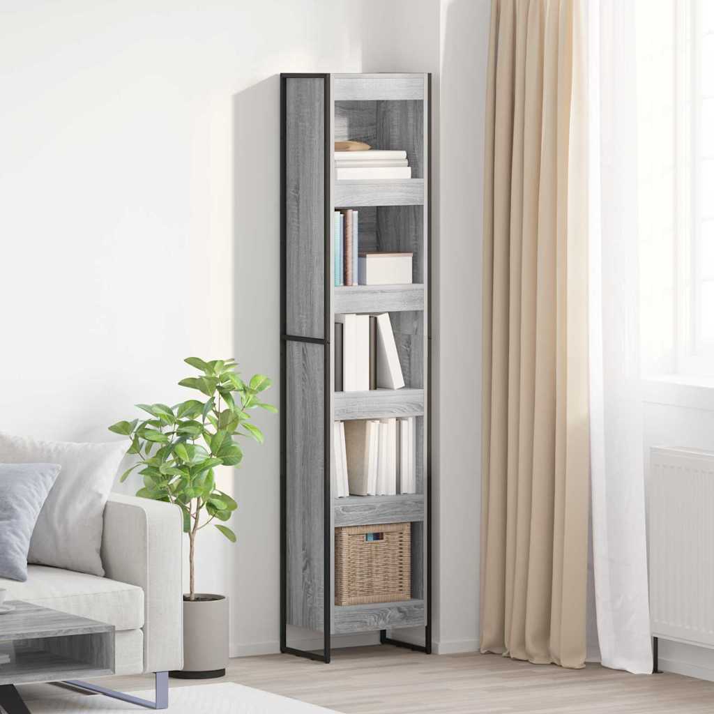Bücherregal 40 x 30 x 189,5 cm Holzwerkstoff Graues Sonoma