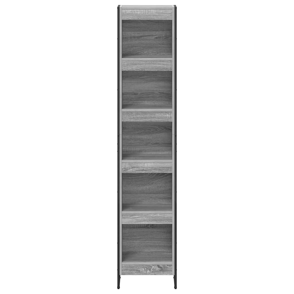 Bücherregal 40 x 30 x 189,5 cm Holzwerkstoff Graues Sonoma
