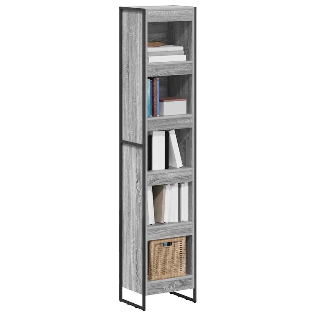 Bücherregal 40 x 30 x 189,5 cm Holzwerkstoff Graues Sonoma