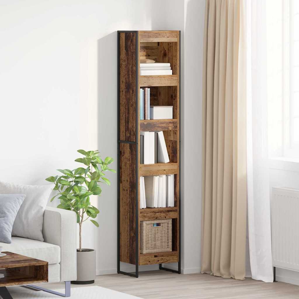 Bücherregal 40 x 30 x 189,5 cm Holzwerkstoff Altholz