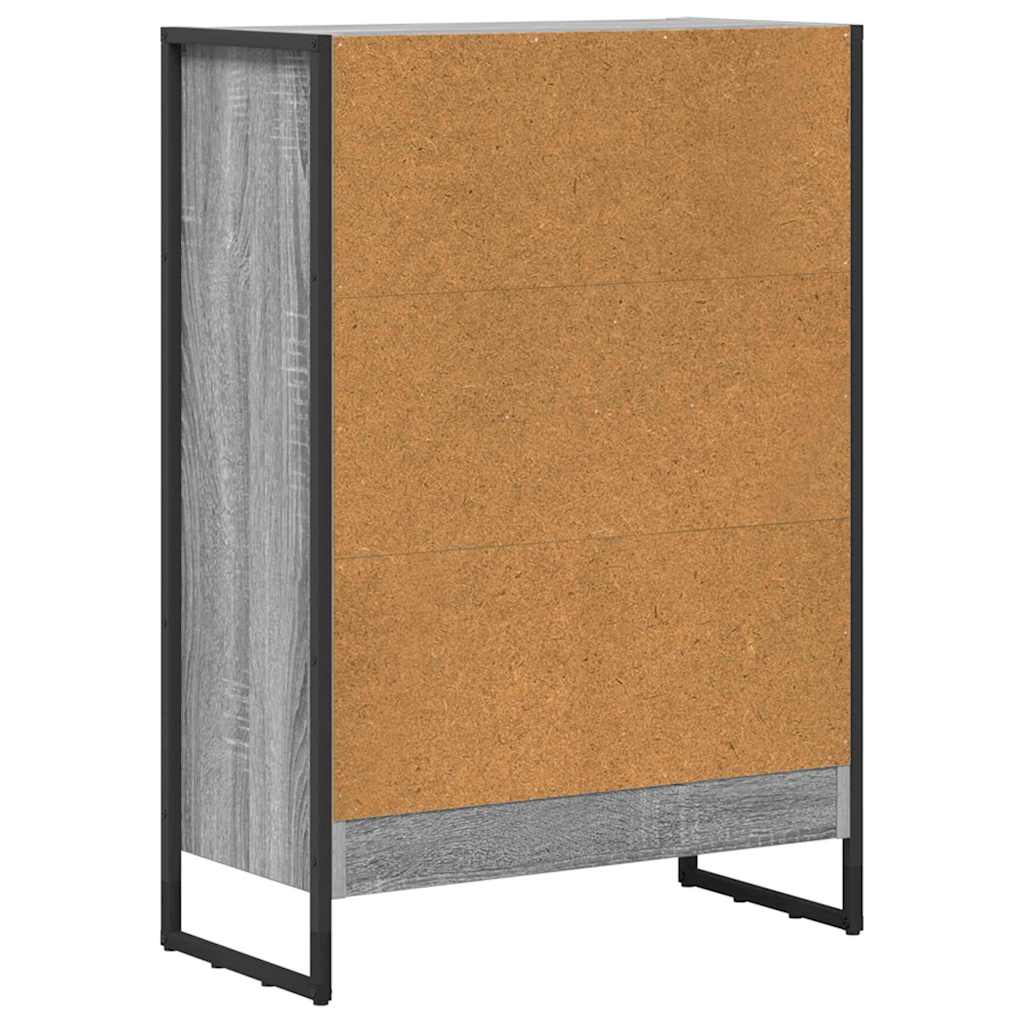 Bücherregal 60 x 30 x 86,5 cm Holzwerkstoff Graues Sonoma