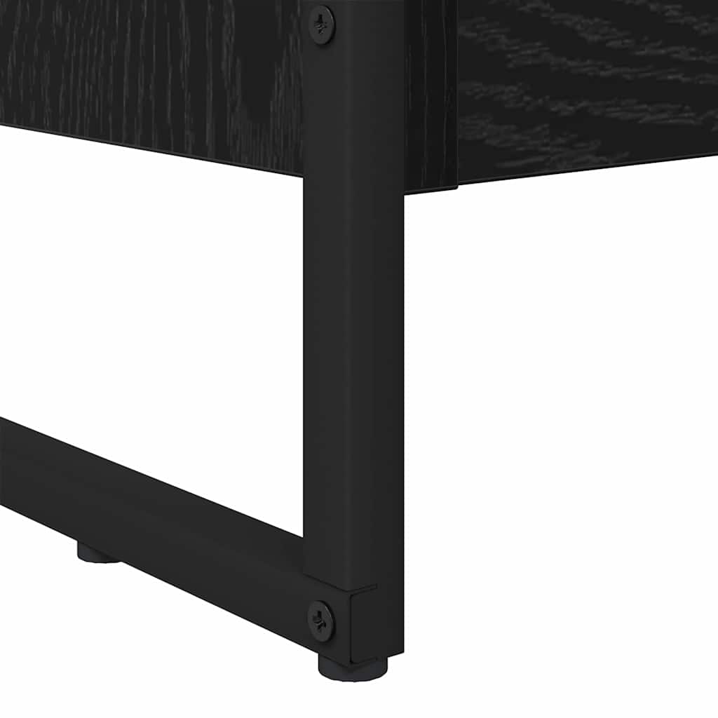 Bücherregal 60 x 30 x 121 cm Holzwerkstoff Schwarz Eichen-Optik