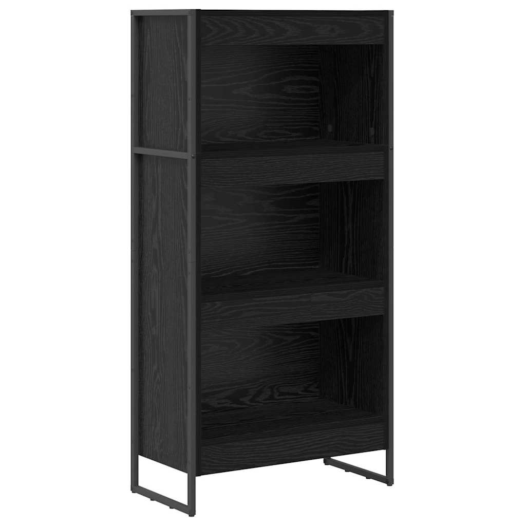 Bücherregal 60 x 30 x 121 cm Holzwerkstoff Schwarz Eichen-Optik