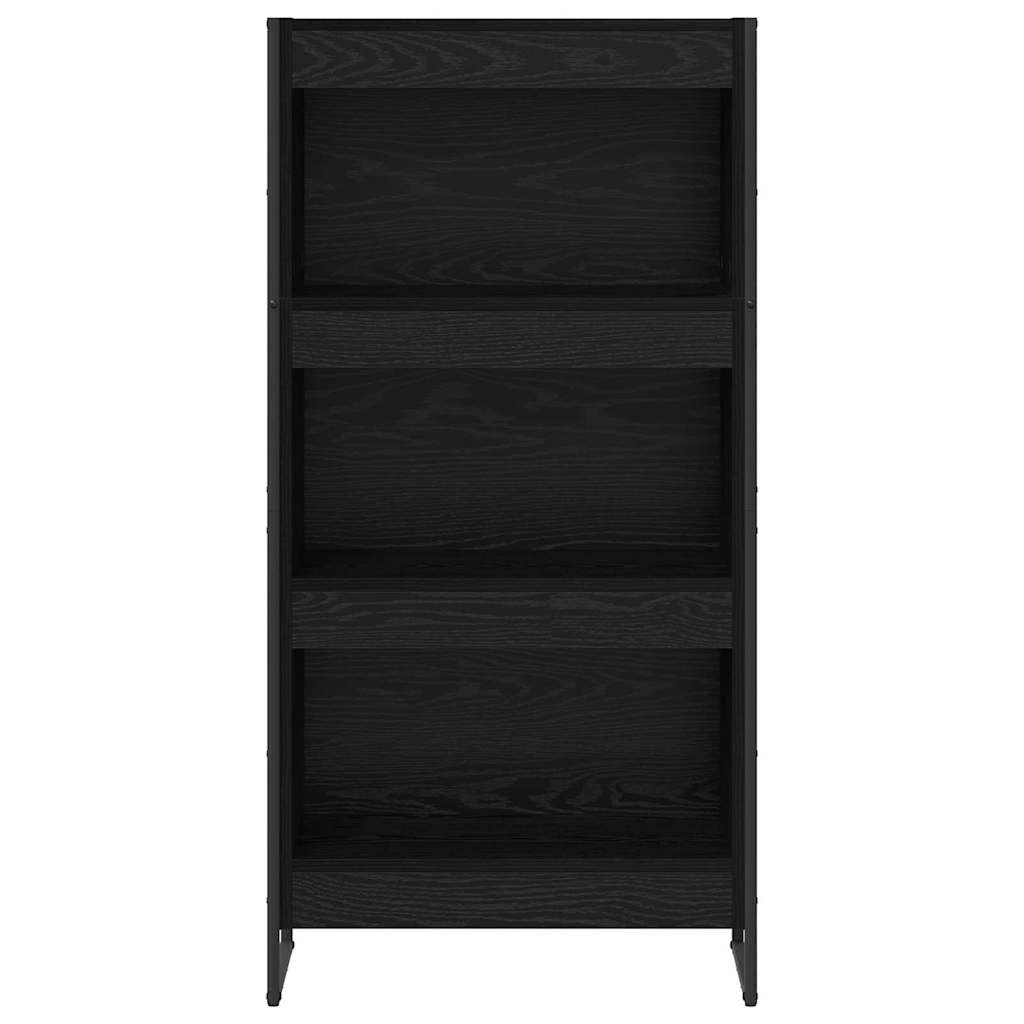 Bücherregal 60 x 30 x 121 cm Holzwerkstoff Schwarz Eichen-Optik