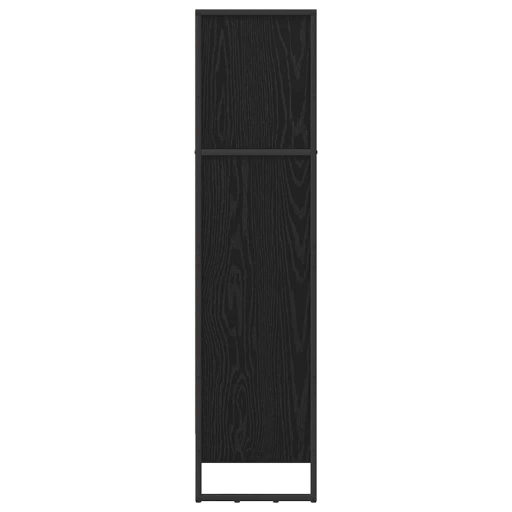 Bücherregal 60 x 30 x 121 cm Holzwerkstoff Schwarz Eichen-Optik