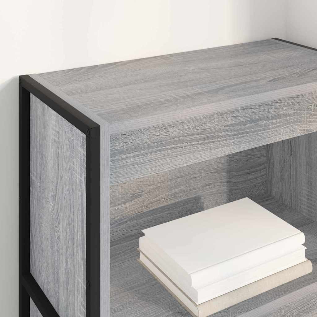 Bücherregal 60 x 30 x 121 cm Holzwerkstoff Graues Sonoma