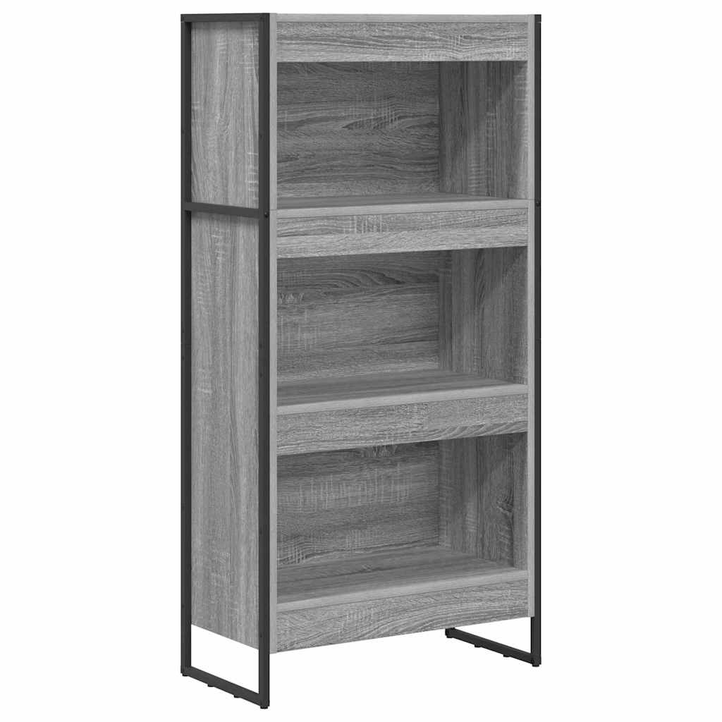 Bücherregal 60 x 30 x 121 cm Holzwerkstoff Graues Sonoma