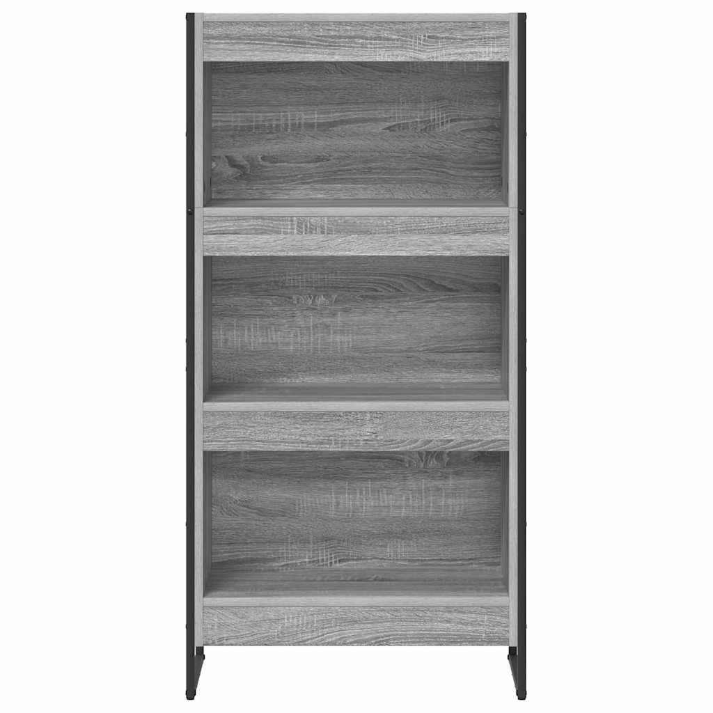 Bücherregal 60 x 30 x 121 cm Holzwerkstoff Graues Sonoma