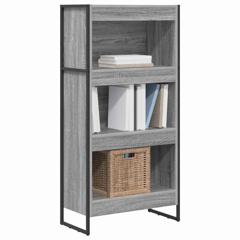 Bücherregal 60 x 30 x 121 cm Holzwerkstoff Graues Sonoma