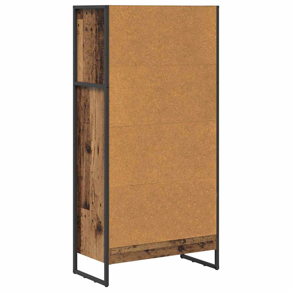 Bücherregal 60 x 30 x 121 cm Holzwerkstoff Altholz
