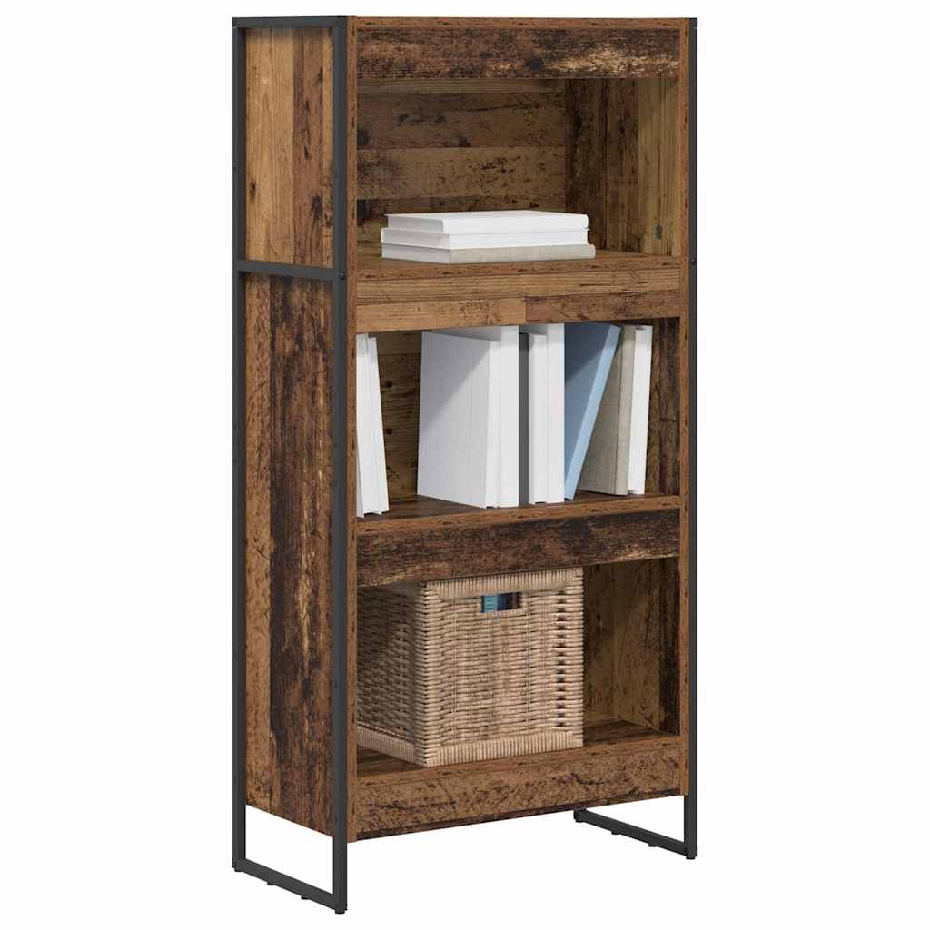Bücherregal 60 x 30 x 121 cm Holzwerkstoff Altholz