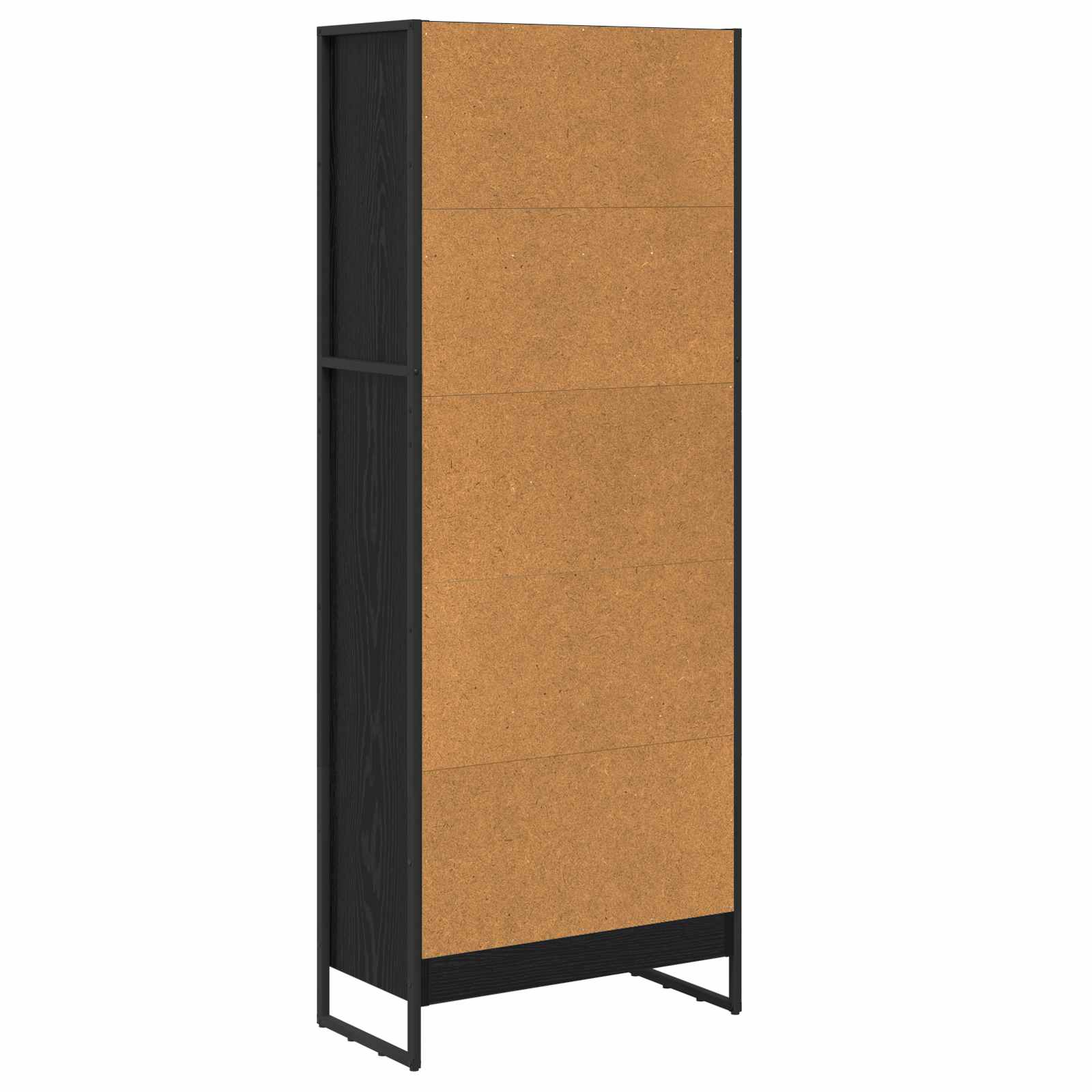 Bücherregal 60 x 30 x 155 cm Holzwerkstoff Schwarz Eichen-Optik