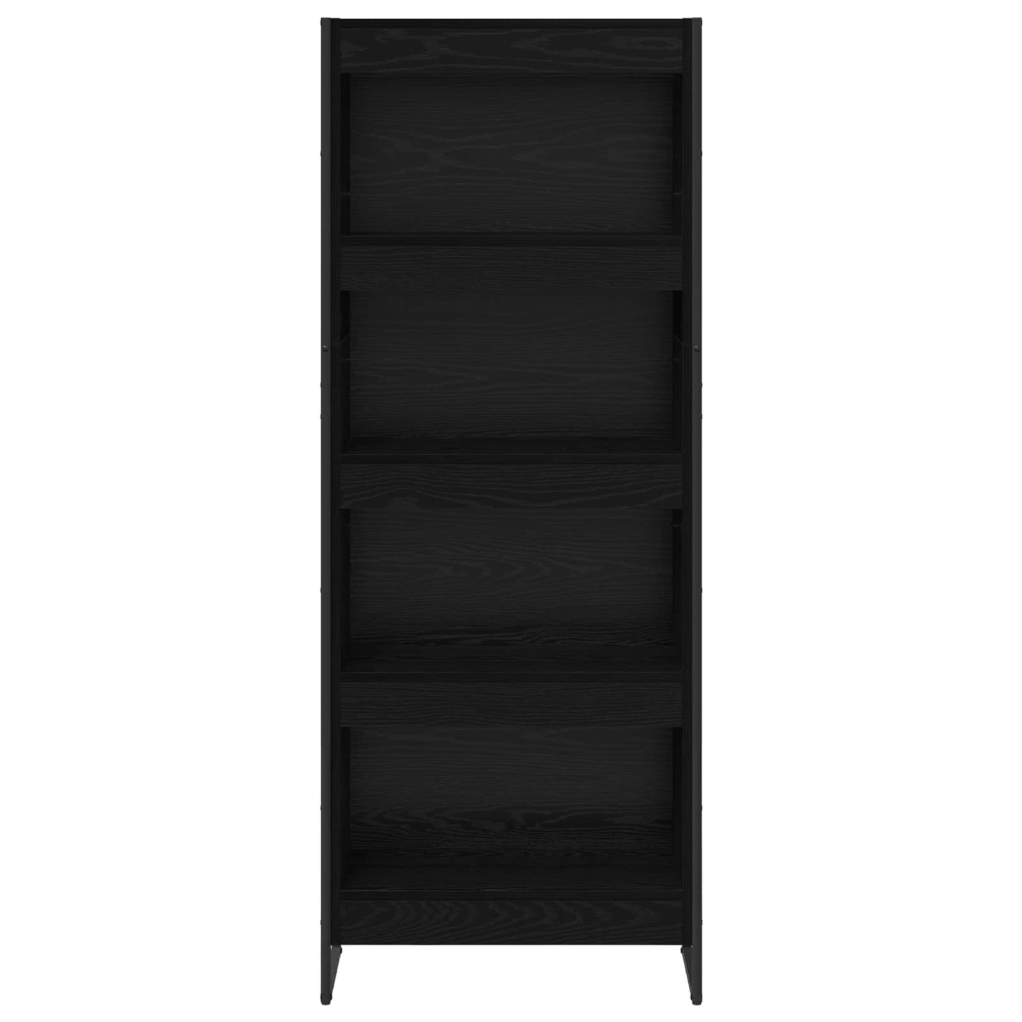 Bücherregal 60 x 30 x 155 cm Holzwerkstoff Schwarz Eichen-Optik