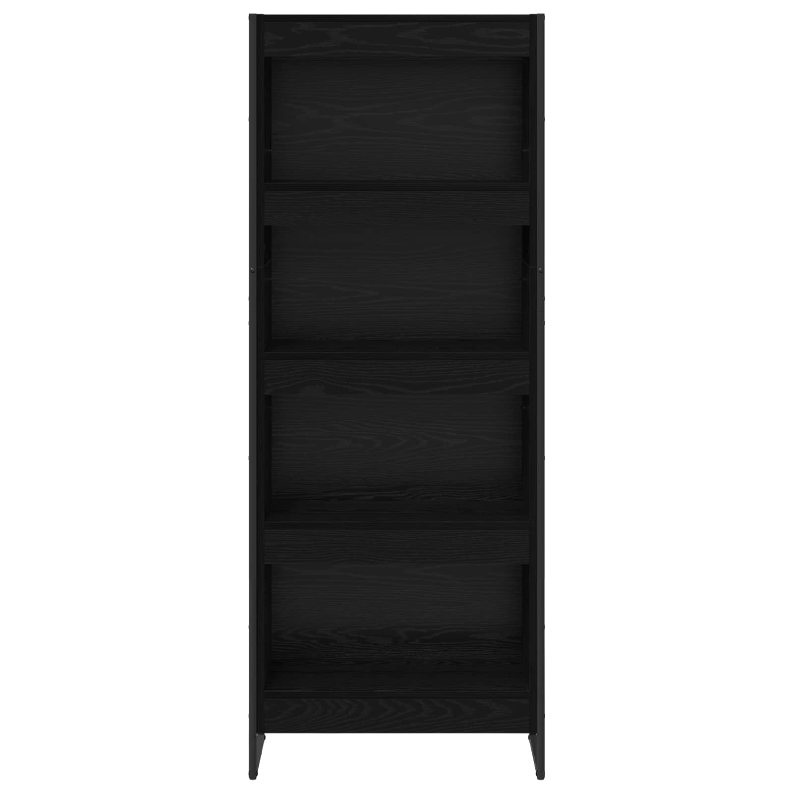 Bücherregal 60 x 30 x 155 cm Holzwerkstoff Schwarz Eichen-Optik