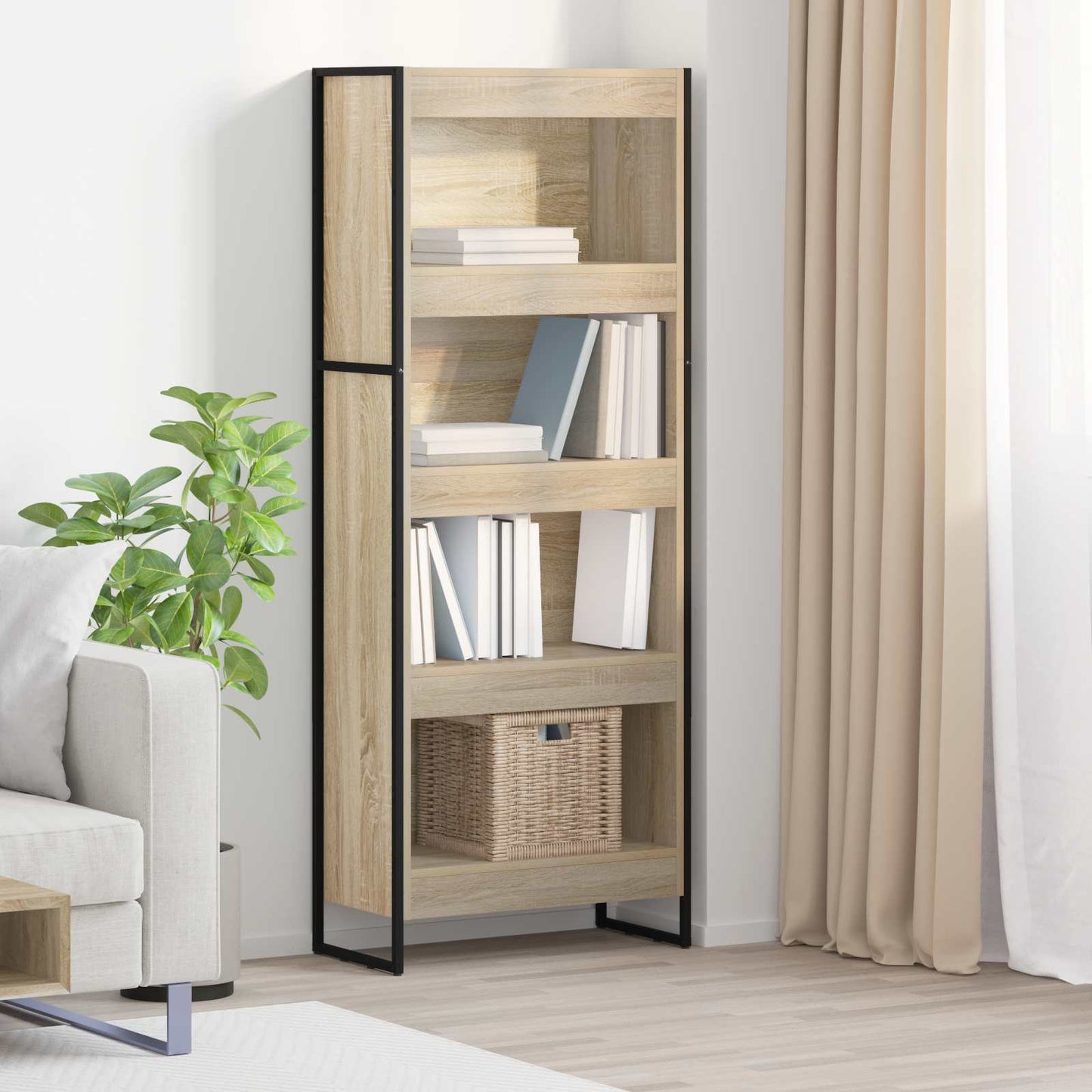 Bücherregal 60 x 30 x 155 cm Holzwerkstoff Sonoma