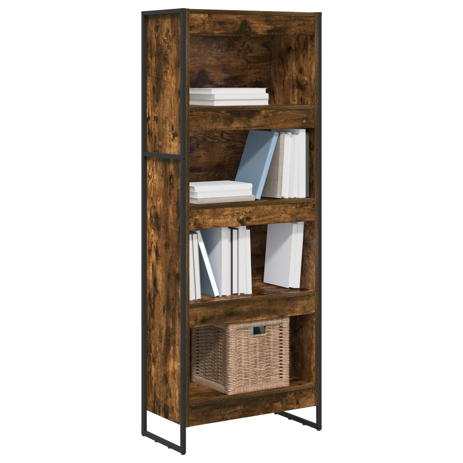 Bücherregal 60 x 30 x 155 cm Holzwerkstoff Raucharbe