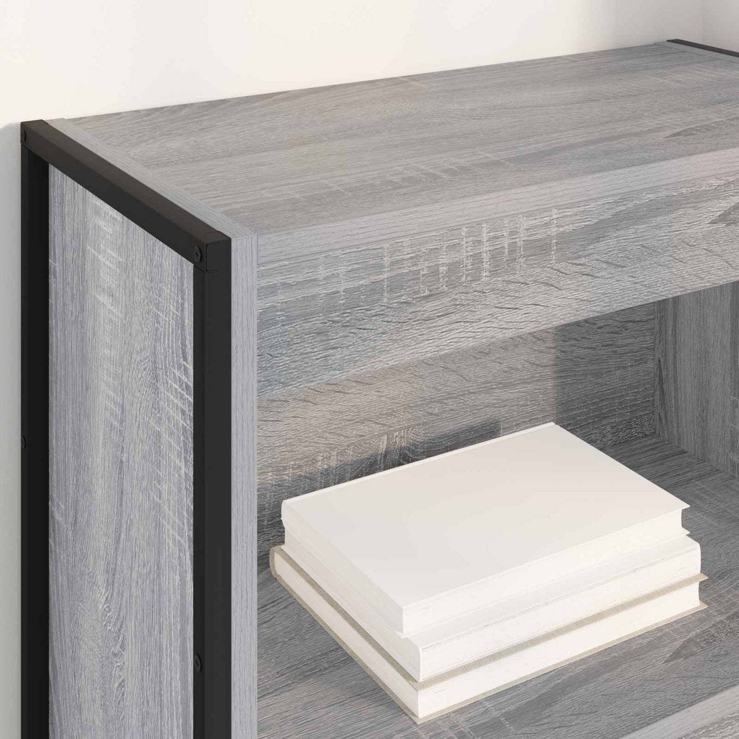 Bücherregal 60 x 30 x 155 cm Holzwerkstoff Graues Sonoma