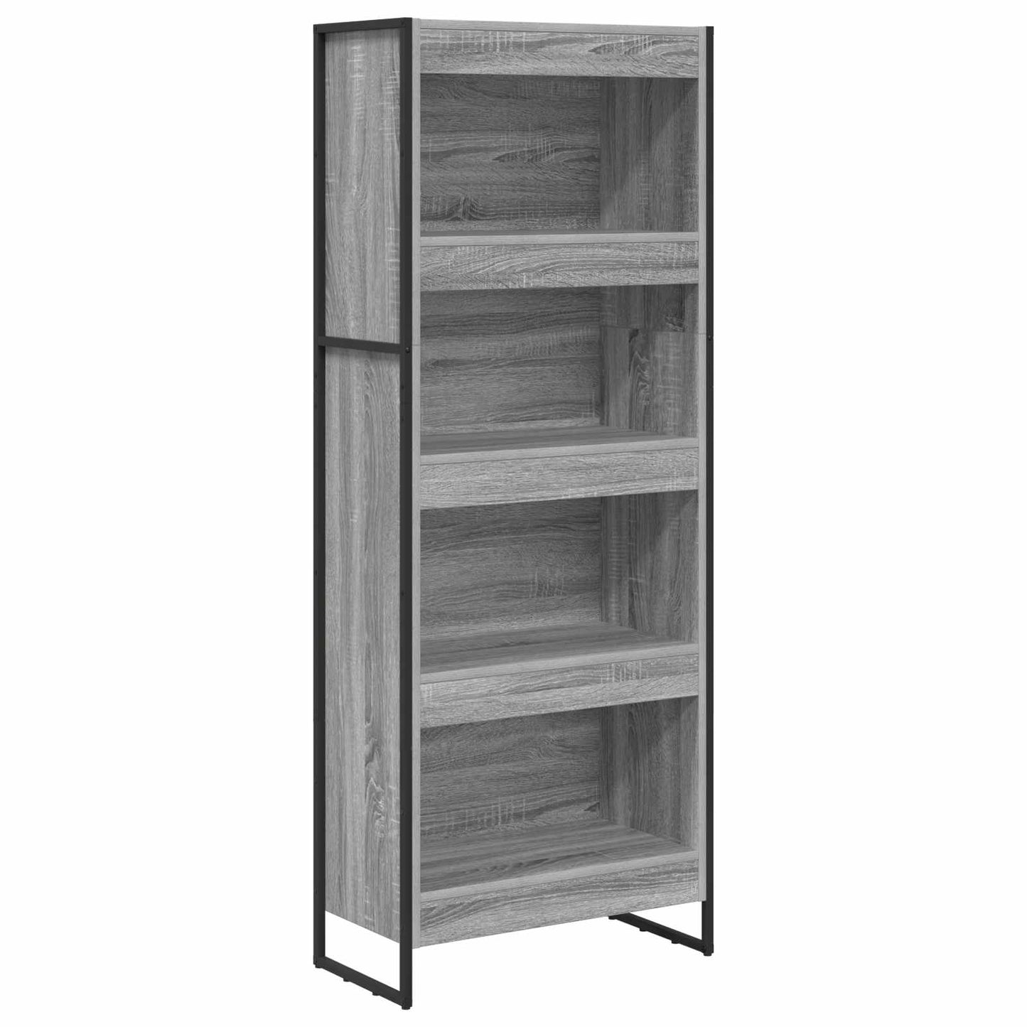 Bücherregal 60 x 30 x 155 cm Holzwerkstoff Graues Sonoma