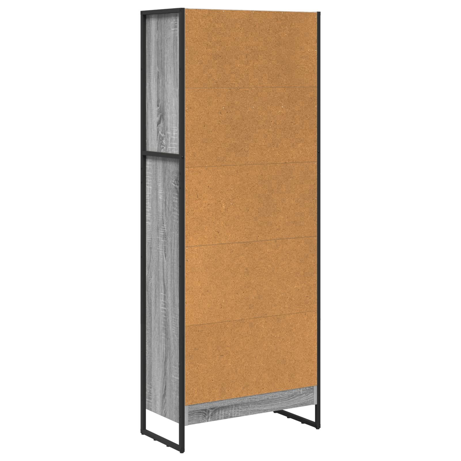 Bücherregal 60 x 30 x 155 cm Holzwerkstoff Graues Sonoma