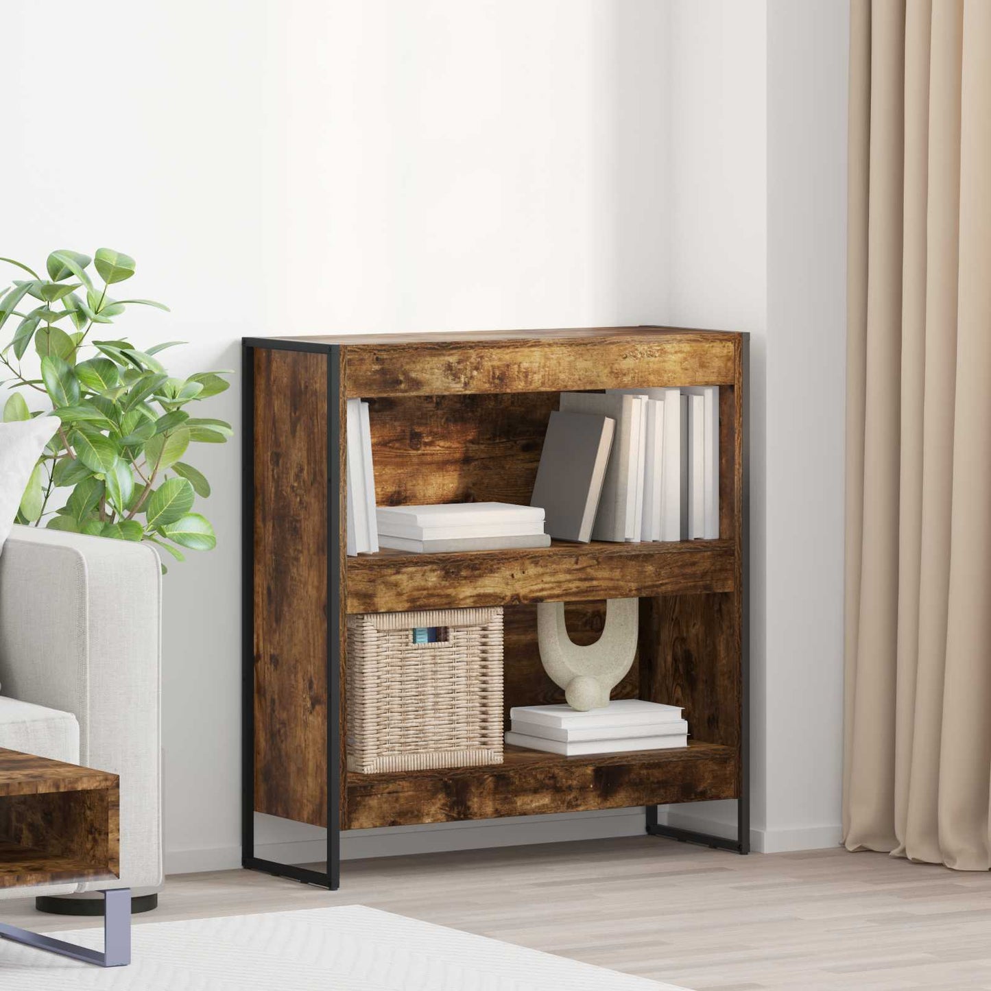 Bücherregal 80 x 30 x 86,5 cm Holzwerkstoff Raucharbe