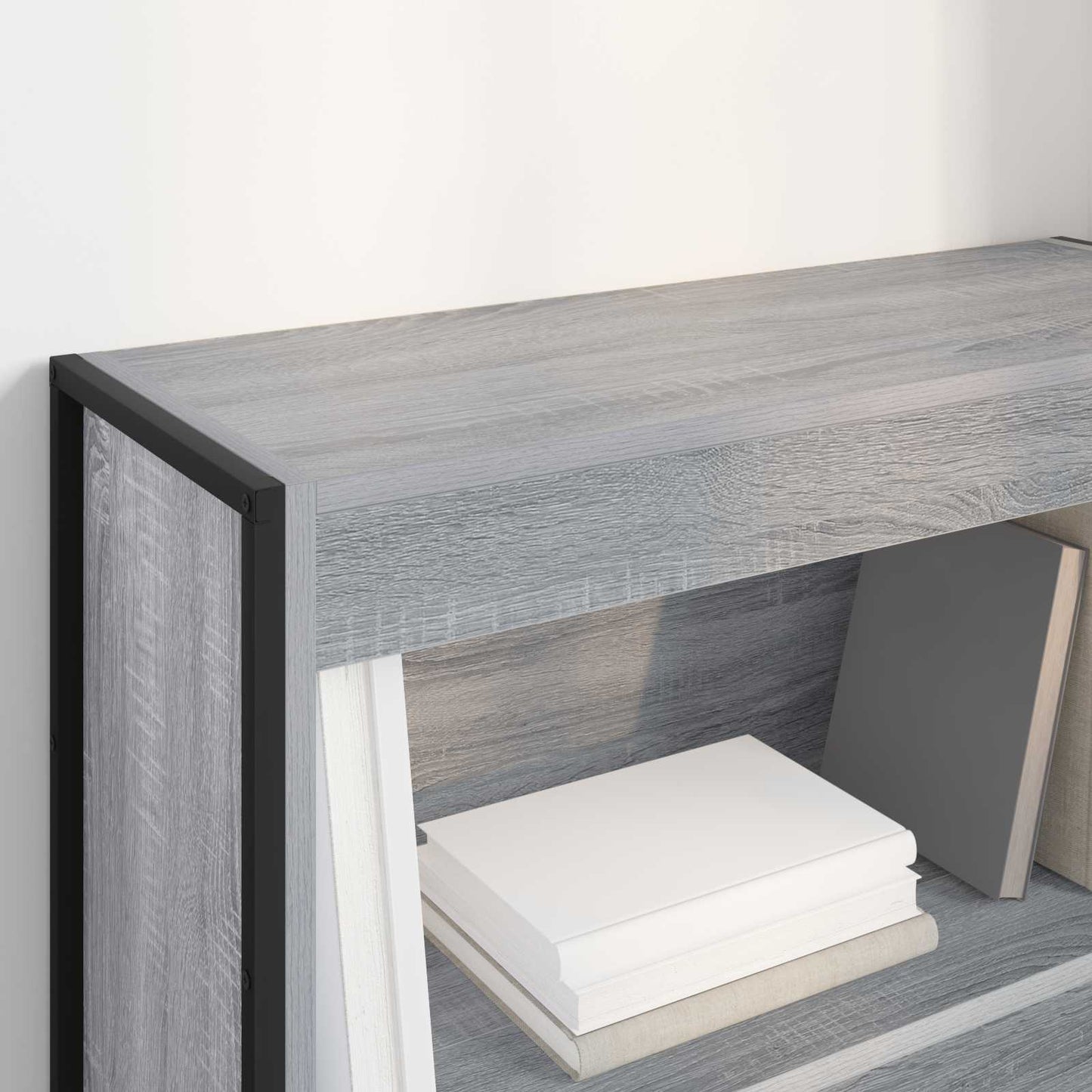 Bücherregal 80 x 30 x 86,5 cm Holzwerkstoff Graues Sonoma