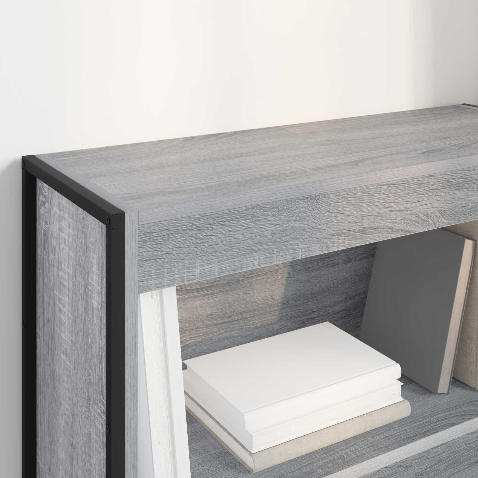 Bücherregal 80 x 30 x 86,5 cm Holzwerkstoff Graues Sonoma