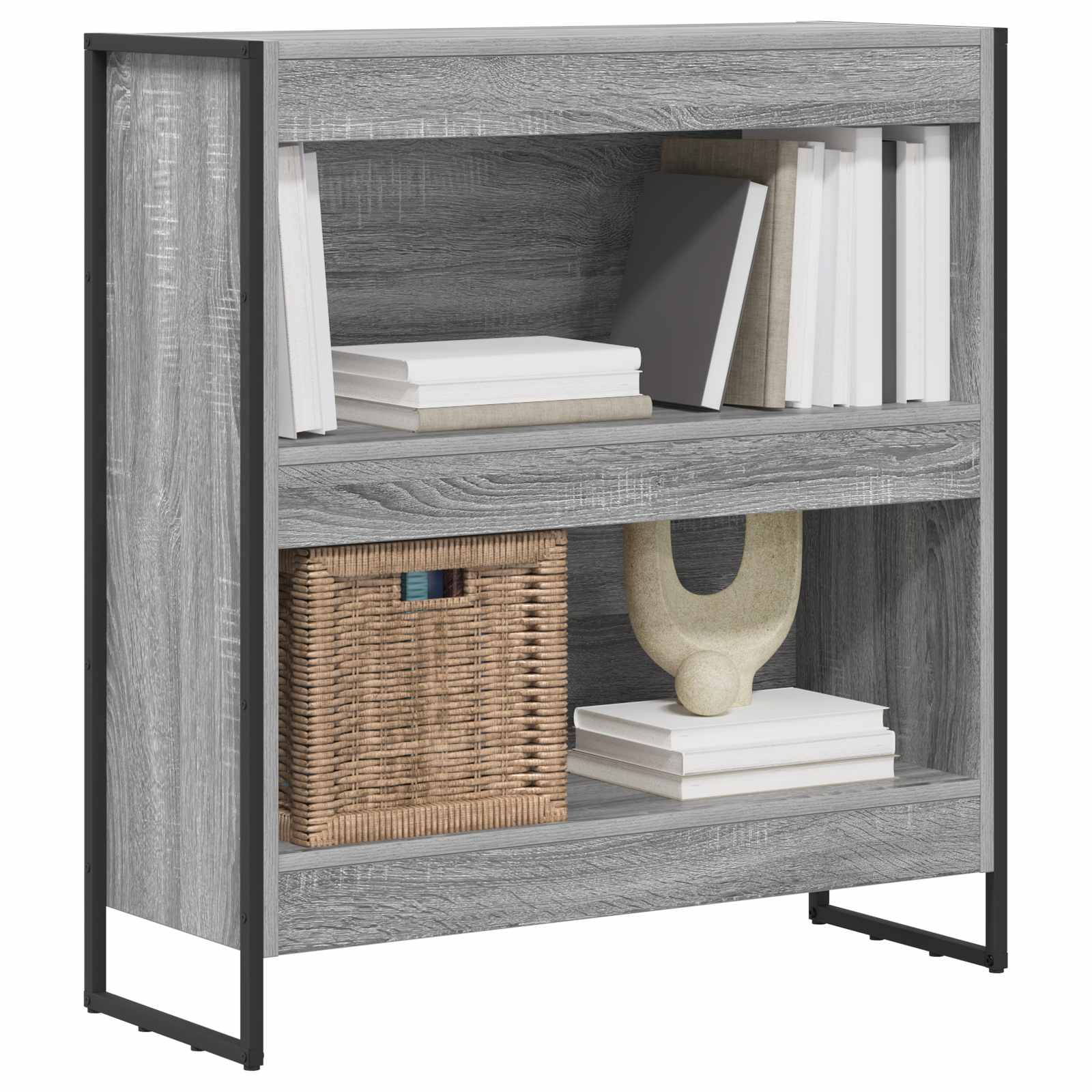 Bücherregal 80 x 30 x 86,5 cm Holzwerkstoff Graues Sonoma