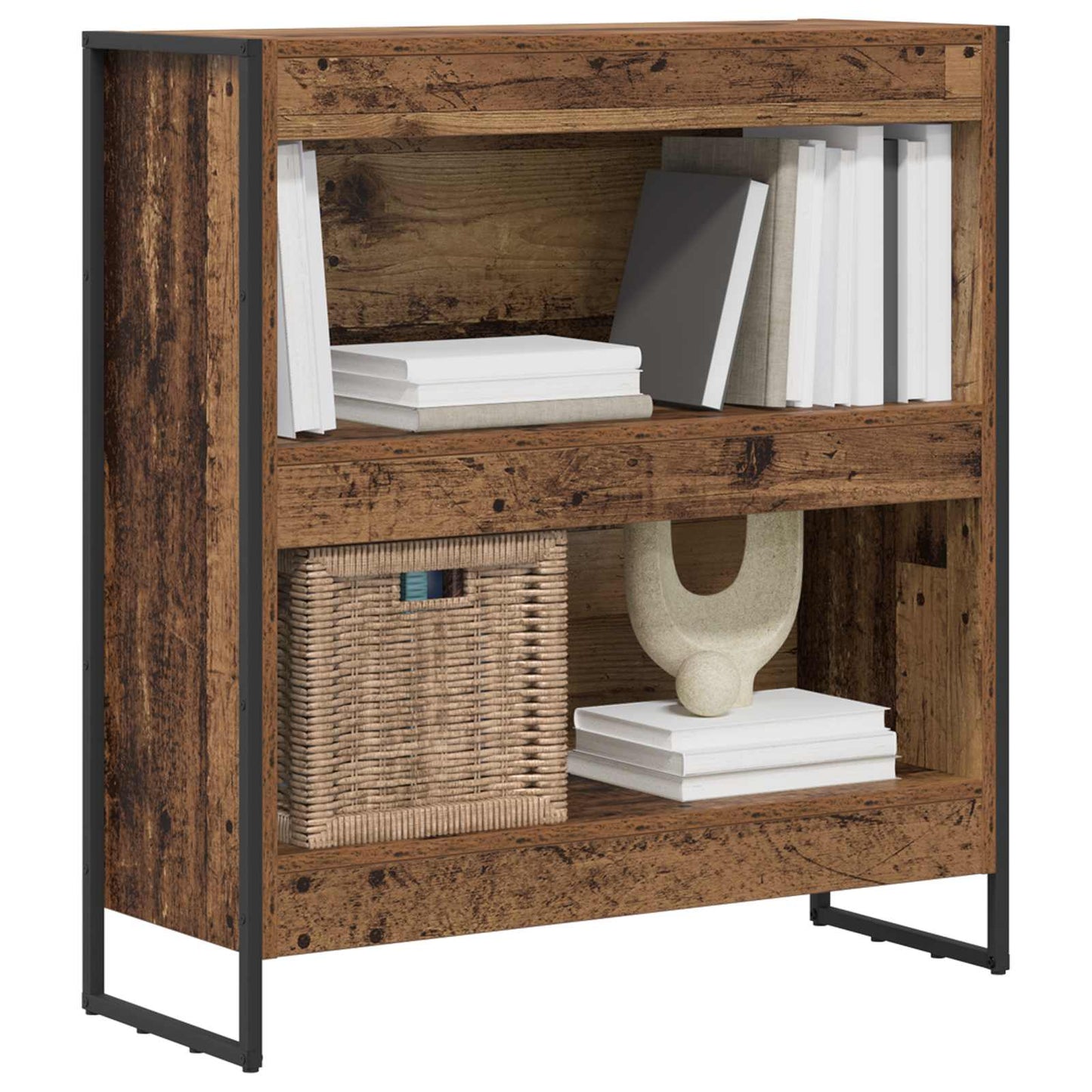 Bücherregal 80 x 30 x 86,5 cm Holzwerkstoff Altholz